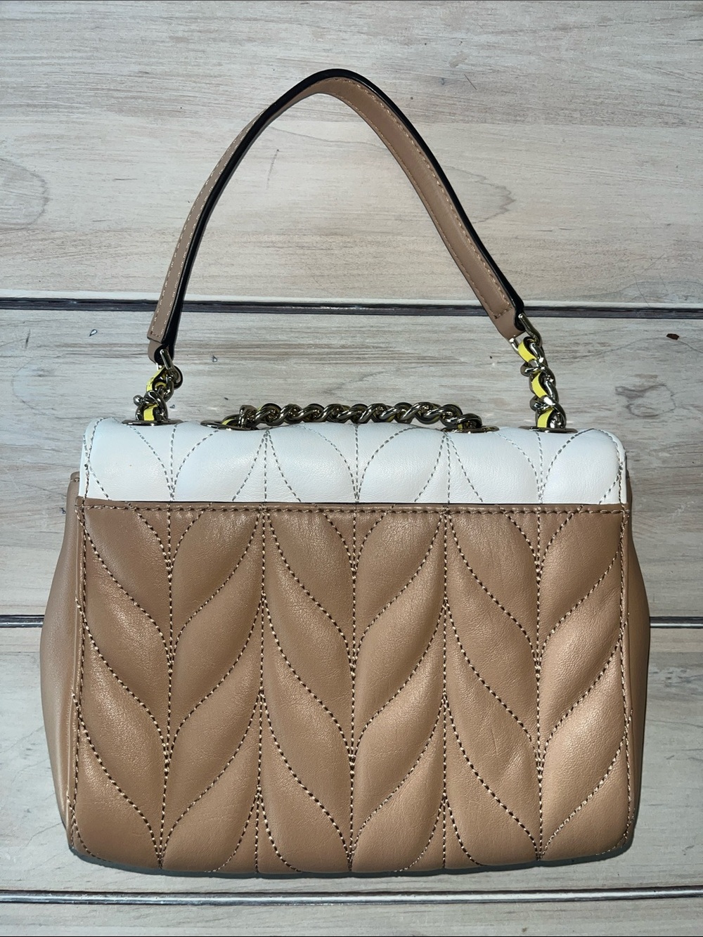 NWOT Kate Spade Briar Lane Quilted White/Dove Multi Colorblock Crossbody w/COA - Picture 4 of 9